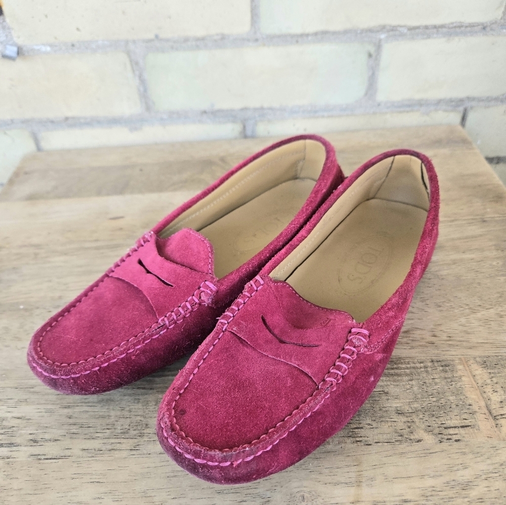 Tod's Hot Pink Driving Loafers